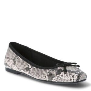 Scoop Women's Square Toe Ballet Flats Snake Print